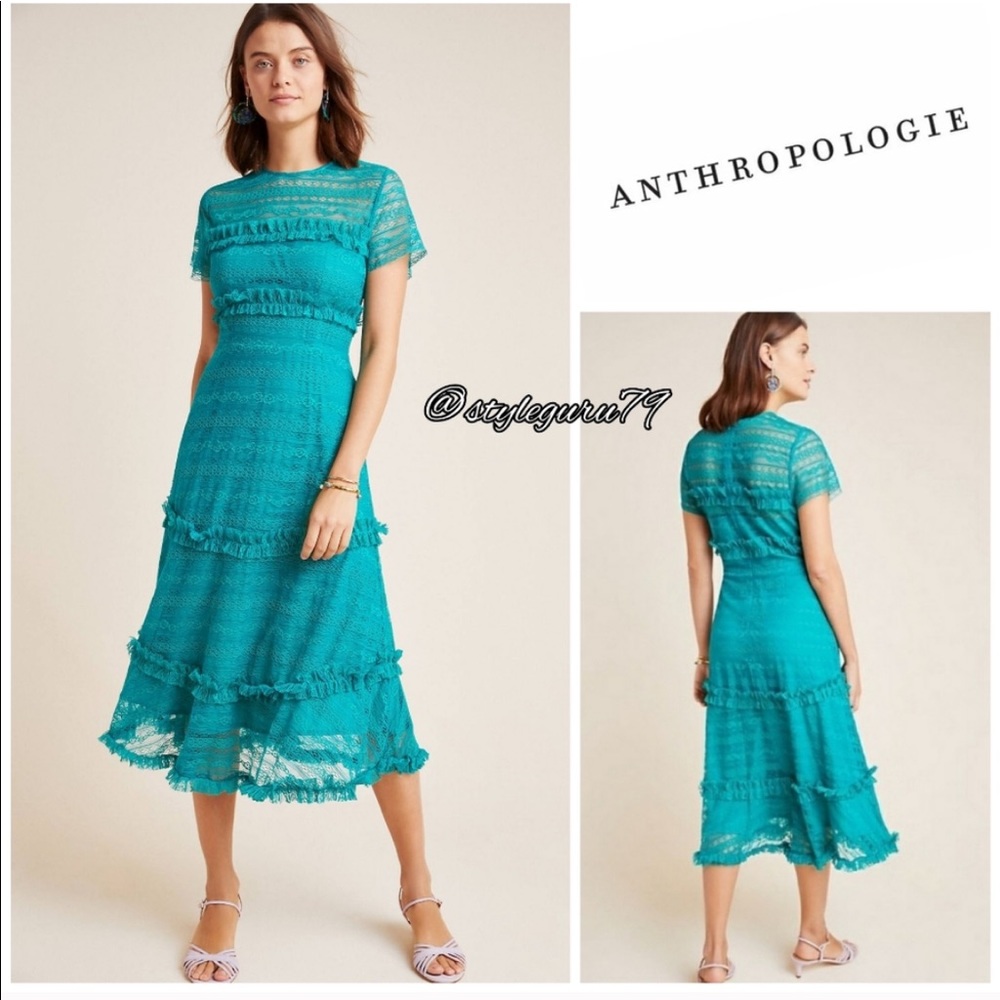 NWT Anthropologie lace midi dress